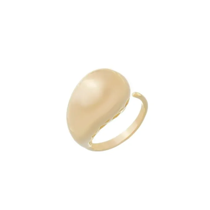 Anel Agnes Gota Folheado a Ouro 18k