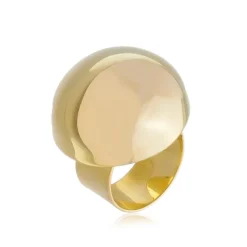 Anel Ajustavel Silvia Botão Dourado