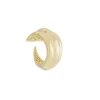 Anel Carol Texturizado Folheado a Ouro 18k