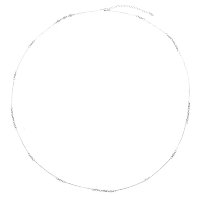 Belly Chain Lika Zircônias Folheado em Ródio Branco