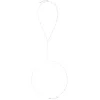 Body Chain Piuka Dua Bolinhas Folheado em Ródio Branco