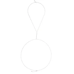 Body Chain Rachel Zircônias Folheado em Ródio Branco