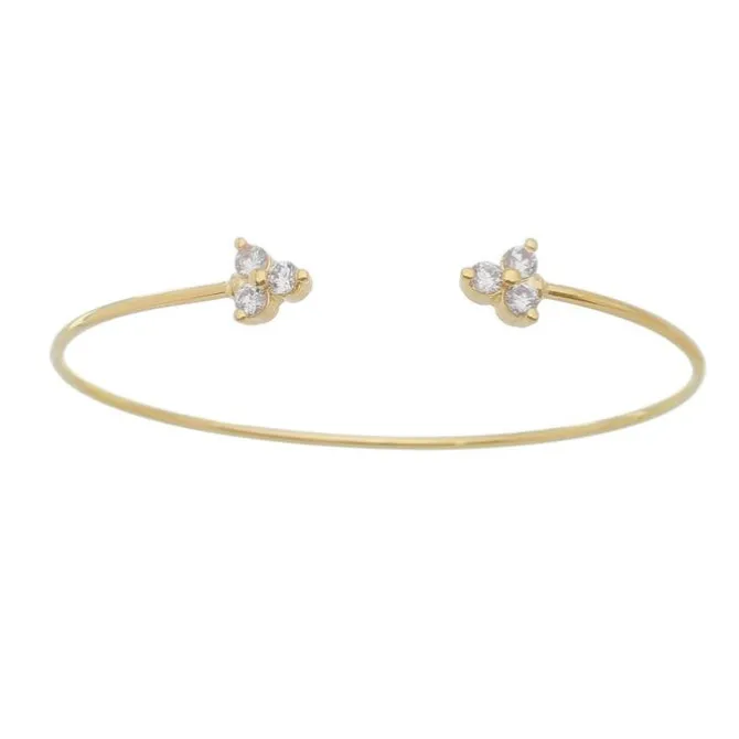 Bracelete Feminino Folheado a Ouro 18k 3 Pontos de Luz Vivi