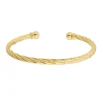 Bracelete Feminino Folheado a Ouro 18k Tubo Torcido Lih