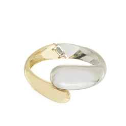 Bracelete Geométrico Maria Paula Dourado e Prata