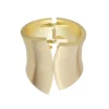 Bracelete Largo Assimétrico Samara Fosco Dourado