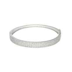 Bracelete Talita Zircônias Folheado em Ródio Branco