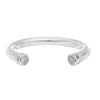 Bracelete Tubo Hannah Zircônias Folheado em Ródio Branco