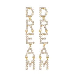 Brinco Dream Strass Dourado