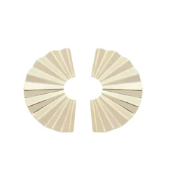 Brinco Alana Leque Texturizado Folheado a Ouro 18k