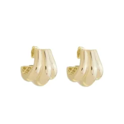 Brinco Argola Gota Carol Folheado a Ouro 18k
