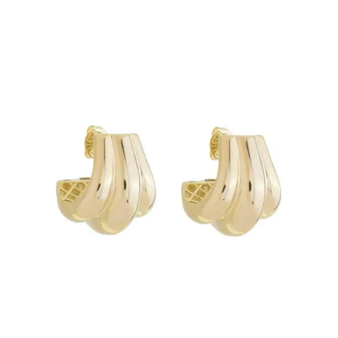 Brinco Argola Gota Carol Folheado a Ouro 18k