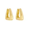 Brinco Argola Triangular Emily P Folheado a Ouro 18k