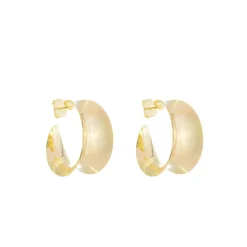 Brinco Argola Vintage M Hellen Folheada a Ouro 18k