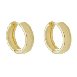 Brinco Argolinha Juju Lisa M Folheado a Ouro 18k