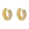 Brinco Argolinha Lívia P Zircônia Folheado a Ouro 18k