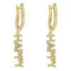Brinco Argolinha Tina Happy Zircônia Folheado a Ouro 18k