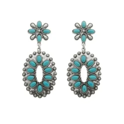 Brinco Boho Nala Turquesa Prata