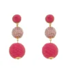 Brinco Bolas Fio Pink Maria Rita