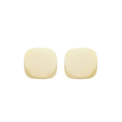 Brinco Botão Quadrado Melissa Folheado a Ouro 18k