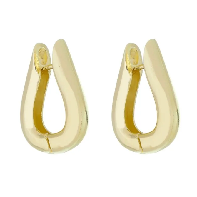 Brinco de Argola V Luci Folheado a Ouro 18k