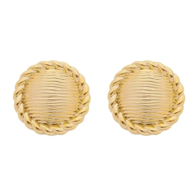 Brinco de Botão Layla Folheado a Ouro 18k