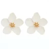 Brinco de Flor Jasmim Branco
