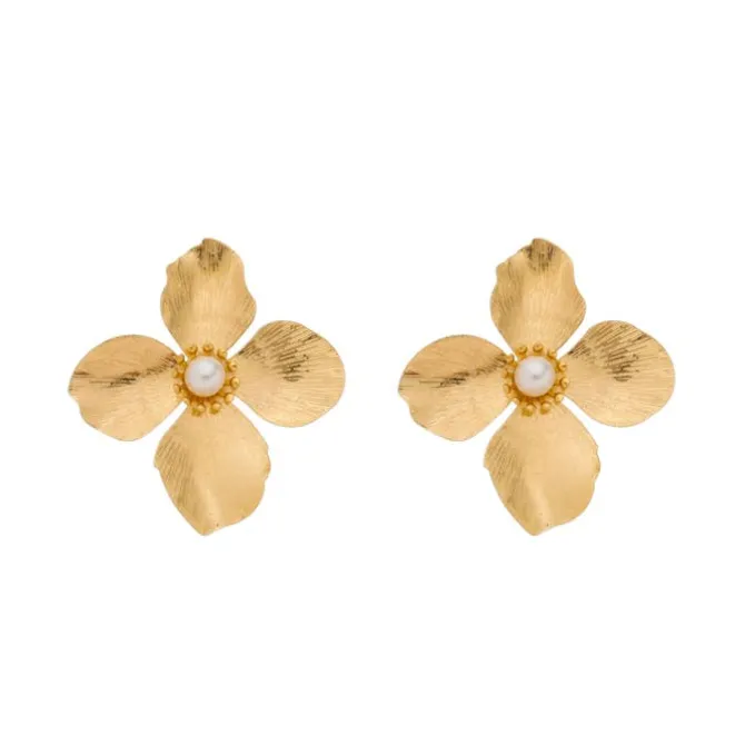 Brinco de Flor Jasmine Dourado