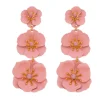 Brinco de Flor Malva Rose