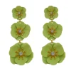 Brinco de Flor Malva Verde
