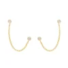 Brinco Ear Line Lyna Ponto de Luz Zircônias Folheado a Ouro 18k