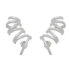 Brinco Flavia Ear Cuff Folheado em Ródio Branco