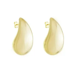 Brinco Hailey Gota Grande Folheado a Ouro 18k Piuka