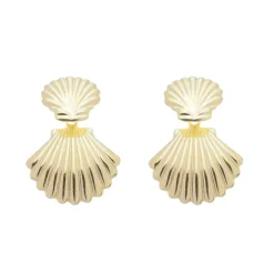 Brinco Lucy Concha Folheado a Ouro 18k