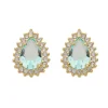 Brinco Maria Fernanda Gota Zircônia Acqua Folheado a Ouro 18k