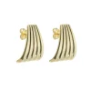 Brinco Paloma Orgânico Folheado a Ouro 18k