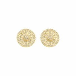 Brinco Piuka Mariah Pizza Zircônias Folheado a Ouro 18k