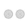 Brinco Pizza Amália Zircônia Folheado em Ródio Branco