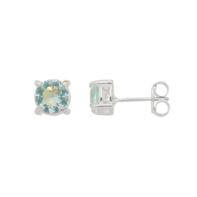 Brinco Ponto de Luz Annie M Zircônia Acqua Folheado em Ródio Branco