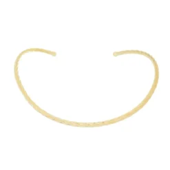 Choker Metal Torcido Folheada a Ouro 18k Liza