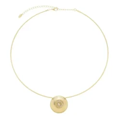 Choker Chiara Botão Zircônia Folheado a Ouro 18k