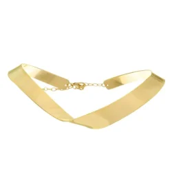 Choker Clarissa Metal Folheada a Ouro 18k