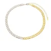 Choker Elos Folheada a Ouro 18k e Folheada em Ródio Branco Raiza