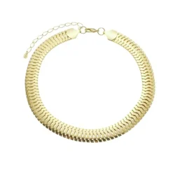 Choker Luiza Malha Escamas Folheada a Ouro 18k