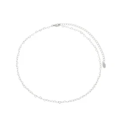 Choker Mirela Mini Corações Folheado em Ródio Branco
