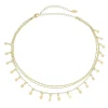 Choker Piuka 3 Correntes Antonella Mini Gotas Folheada a Ouro 18k