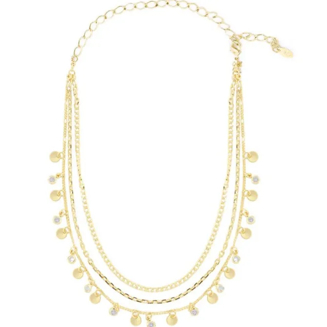 Choker Piuka 3 Voltas Maju Folheada a Ouro 18k