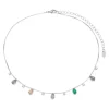 Choker Piuka Dhil Gotas Zircônias Coloridas Folheada em Ródio Branco