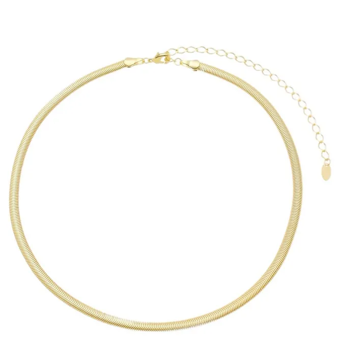 Choker Piuka Fernanda Malha Fina Metal Folheada a Ouro 18k