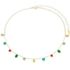 Choker Piuka Maby Zircônias Coloridas Folheada a Ouro 18k